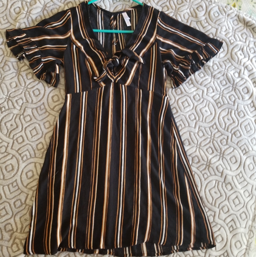 Xhiliration Striped Dress